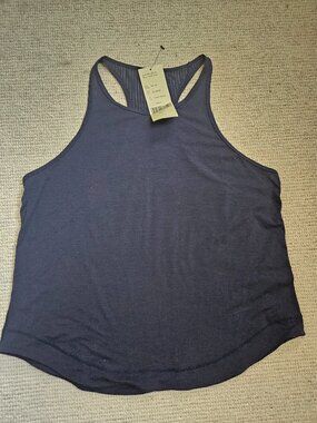 Sweaty Betty Breathe Easy Run Tank Top NEW Blue Large L - workout running active